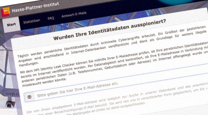 HPI Identity Leak Checker