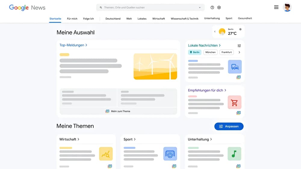 Google News wird 20 – und hilft mit neuen Funktionen auf dem Laufenden zu bleiben 1 Unsere neu gestaltete Google News-Seite, auf der lokale Nachrichten nun leichter zu finden sind. Image @ Google