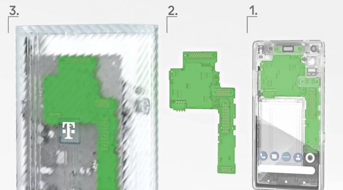 Elektronikteile aus Alt-Smartphone werden in den Router-Prototypen eingesetzt. © Deutsche Telekom
