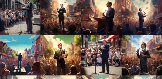 Deepfakes im Wahlkampf - AlgorithmWatch - CC BY 4_0 AI generated