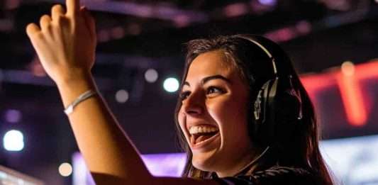 Image: StockCake / Gamer celebrating victory / AI generated