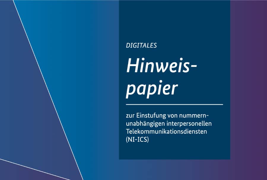 Hinweispapier zur Einstufung von Online-Kommunikationsdiensten