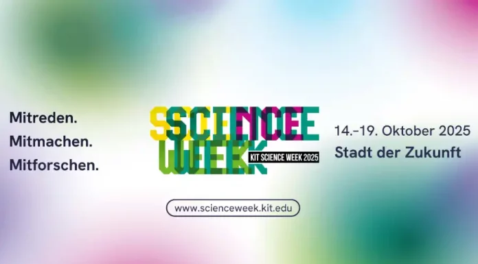 Mit der KIT Science Week 2025 bieten das KIT und seine Partner zum dritten Mal ein beteiligungsorientiertes und interaktives Veranstaltungsformat an. (Grafik: KIT)