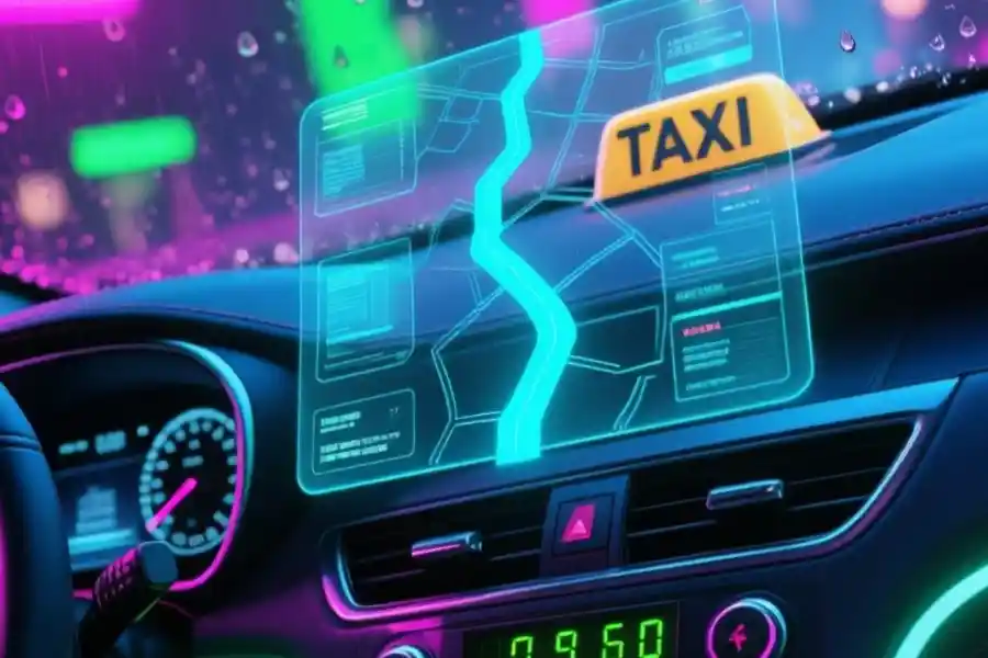 Cyber Taxi – Image: StockCake / AI generated