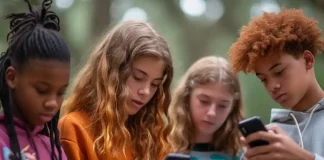 Adolescents use smartphones