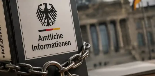 Aktenordner mit Bundesadler - Eingeschränkter Zugang zu Informationen Aktenordner mit Bundesadler - Eingeschränkter Zugang zu Informationen