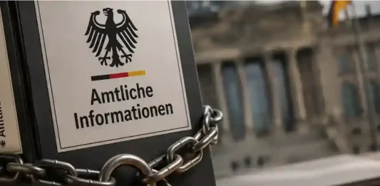 Aktenordner mit Bundesadler - Eingeschränkter Zugang zu Informationen Aktenordner mit Bundesadler - Eingeschränkter Zugang zu Informationen
