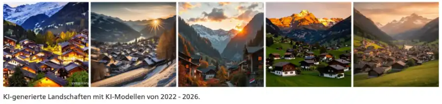 Gegenwart und Zukunft bei der Erkennung von KI-generierten Bildern 3 KI-generierte Landschaften
